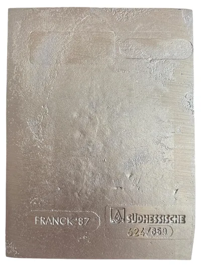 SÜDHESSISCHE GAS UND WASSER AG Sammelteller Relief Medaille Gebäude 1987