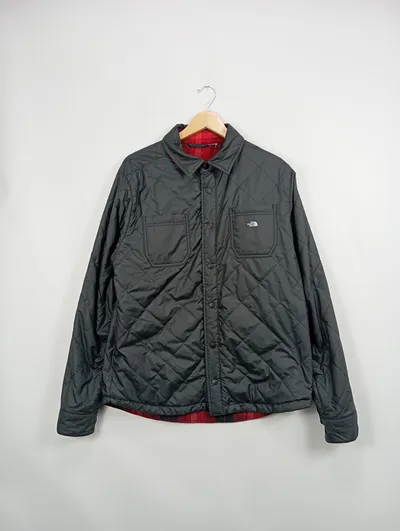 The North Face Herren Steppjacke M Schwarz mit Karomuster Outdoor