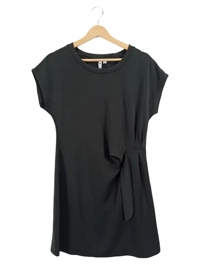 Cable & Gauge Damen Freizeitkleid Grau Gr. 40/L Kurzarm