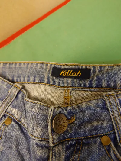 Killah Jeans Damen Regular Fit Blau W25 Stickerei Baumwolle