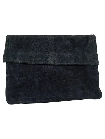 CAMEL Schwarze Wildleder Umhängetasche Damen Schultertasche 30x22cm