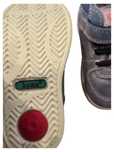 BAMA Lauflernschuhe Mädchen Gr. 19 Grau Rosa Wildleder Klettverschluss