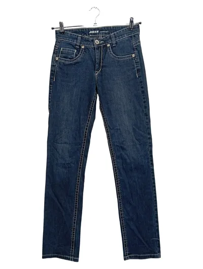 Joker Damen Jeans Hose Straight Leg Größe 32 W29 L32 Blau Stretch Baumwolle