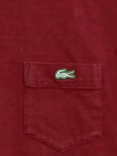 Lacoste Herren T-Shirt Rot Gr. 48/M mit Brusttasche