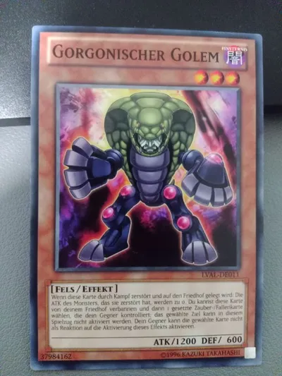 Konami Yu-Gi-Oh! Sammelkarte Gorgonischer Golem LVAL-DE011 Monster