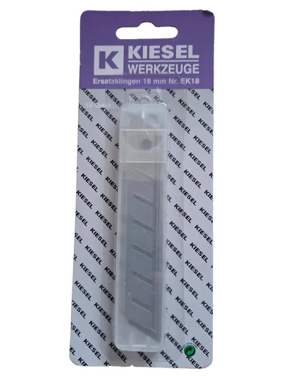 KIESEL WERKZEUGE Ersatzklingen 18mm 10 Stück Cuttermesser Klingen EK18