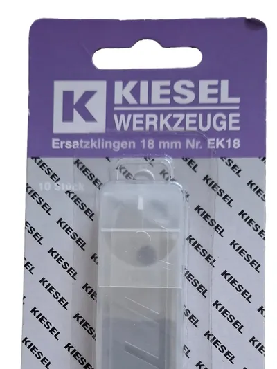 KIESEL WERKZEUGE Ersatzklingen 18mm 10 Stück Cuttermesser Klingen EK18