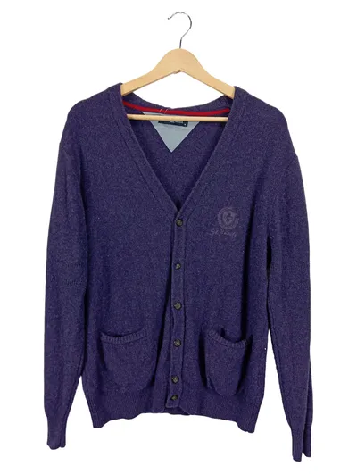 Casa Moda Herren Strickjacke Lila Gr. 48/M Wolle Casual