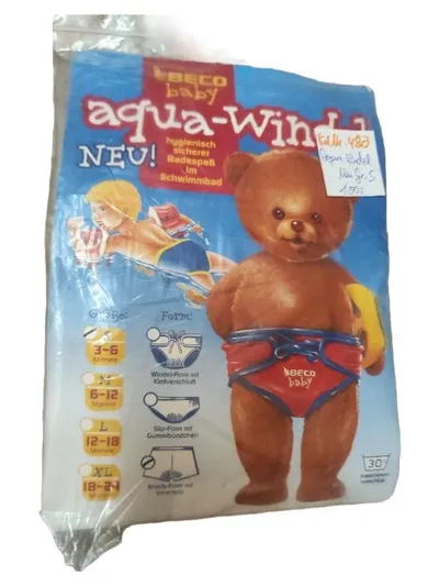 BECO Baby Aqua-Windel Schwimmwindel Gr. S 3-6 Monate Rot Neu