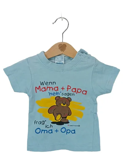 Anna & Philip Kinder T-Shirt Teddybär Motiv Blau Gr. 68/74 Casual