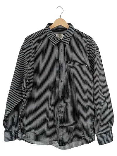 Tom Tailor Herren Freizeithemd Gestreift Schwarz Weiß Gr. XXL Langarm