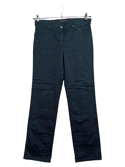 BRAX Slim Line Stoffhose Damen Gr. 38 Schwarz Baumwolle Stretch