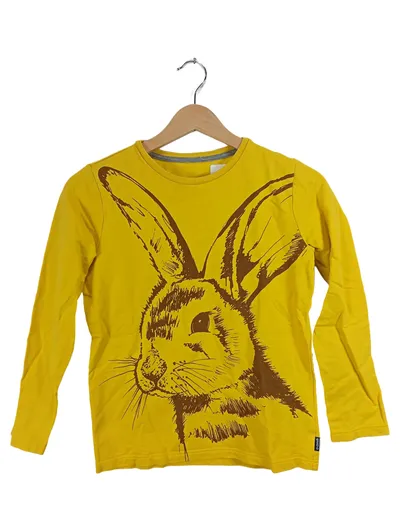 JAKO-O Langarmshirt Hase Motiv Kinder Gr. 140/146 Gelb Baumwolle