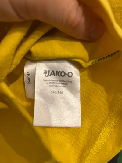 JAKO-O Langarmshirt Hase Motiv Kinder Gr. 140/146 Gelb Baumwolle