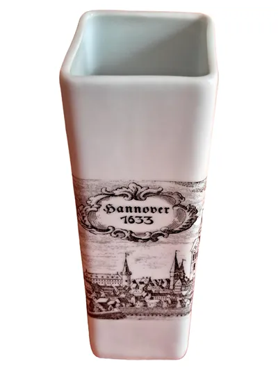 Royal KPM Bavaria Porzellan Vase Hannover 1633 Weiß Vintage 19cm