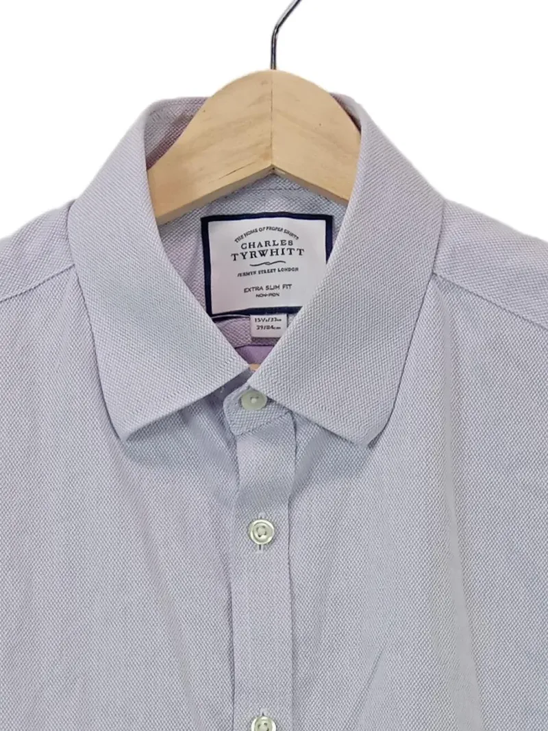 Charles Tyrwhitt Business Hemd Herren Lila Gr. 39/48 2