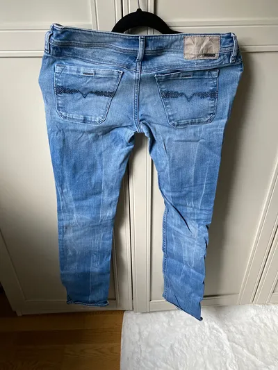 Diesel Damen Jeans Hose Lowky Slim Fit W28 L34 Blau Casual