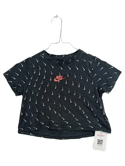 Nike Kinder T-Shirt Swoosh Allover Print Schwarz Gr. 128 S