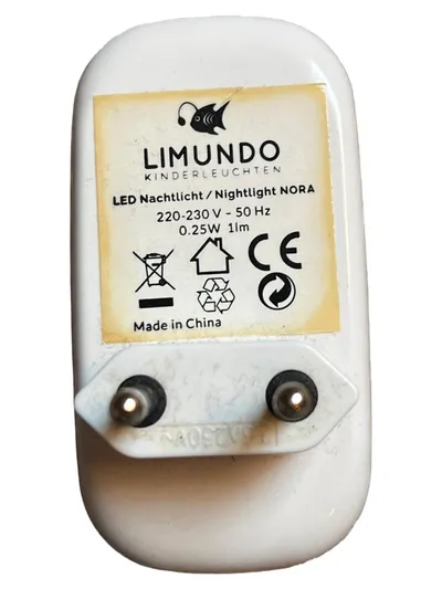 Limundo Kinderleuchten LED Nachtlicht NORA Weiß Steckdose 0,25W