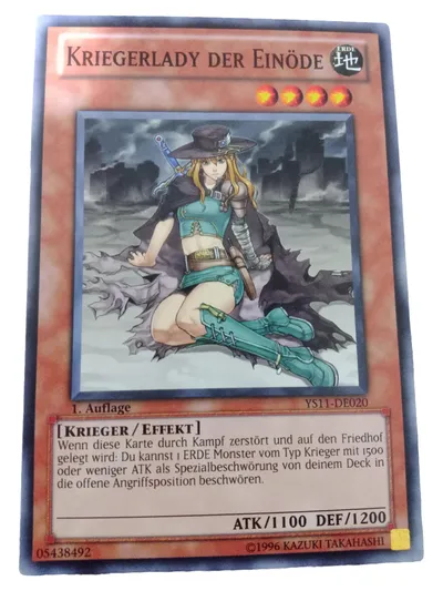 Konami Yu-Gi-Oh! Sammelkarte Kriegerlady der Einöde TCG Mehrfarbig