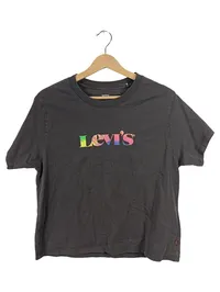 Levi's Damen T-Shirt Logo Regenbogen Print Grau Gr. XS 34 1