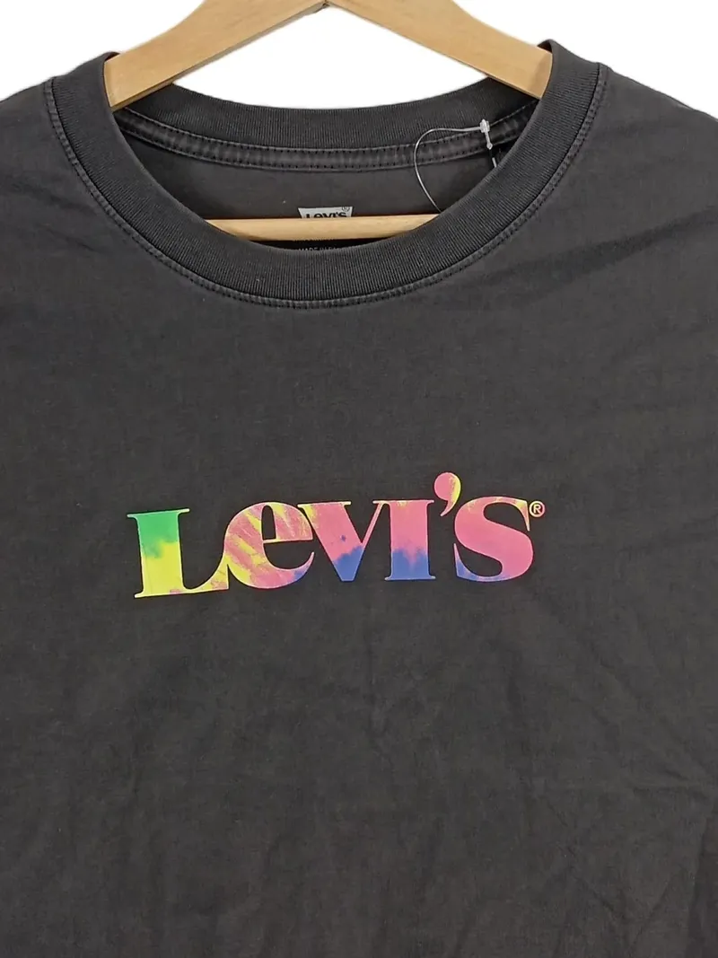 Levi's Damen T-Shirt Logo Regenbogen Print Grau Gr. XS 34 2