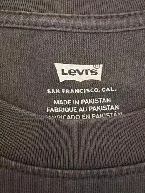 Levi's Damen T-Shirt Logo Regenbogen Print Grau Gr. XS 34 4