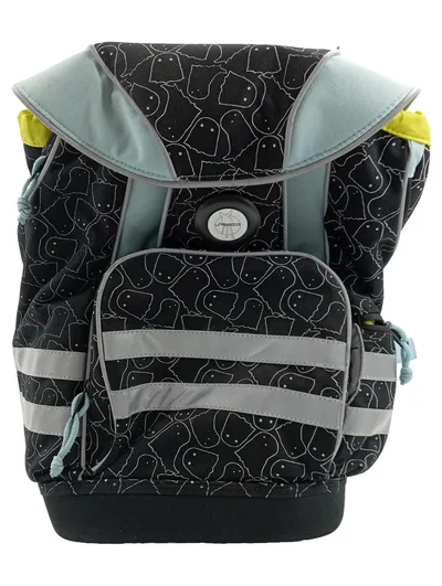 Albatros Schulranzen Kinder Schwarz Monster Motiv 40cm Ranzen Schultasche