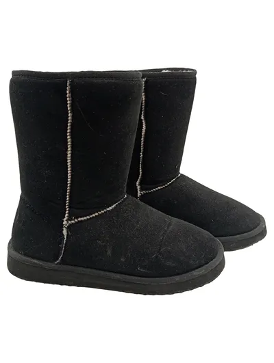 edc by Esprit Damen Stiefelette Boots Gr. 39 Schwarz Fell gefüttert