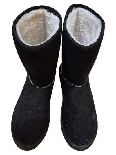 edc by Esprit Damen Stiefelette Boots Gr. 39 Schwarz Fell gefüttert