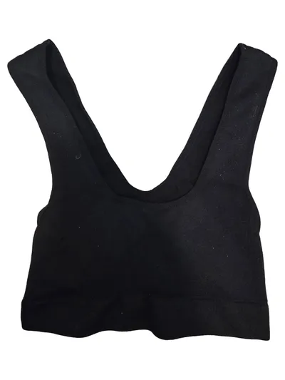 Carriwell Seamless Sport BH Damen Schwarz Gr. 36 Sportlich Rippstrick