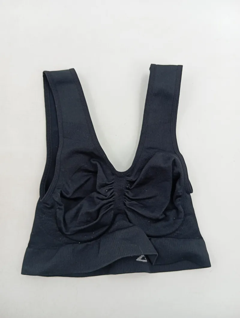 Carriwell Seamless Sport BH Damen Schwarz Gr. 36 Sportlich Rippstrick 3