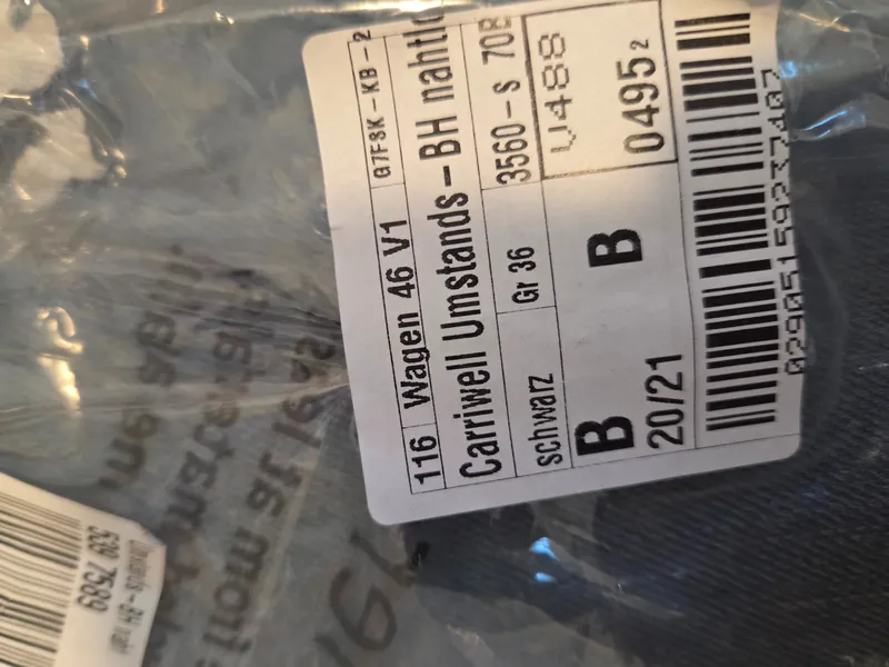 Carriwell Seamless Sport BH Damen Schwarz Gr. 36 Sportlich Rippstrick 7
