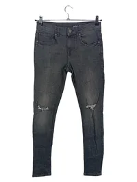 Denim Co Herren Jeans Slim Fit Grau 30x34 Destroyed Ripped Casual 1