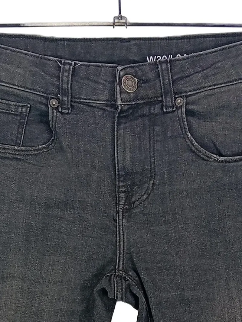 Denim Co Herren Jeans Slim Fit Grau 30x34 Destroyed Ripped Casual 2