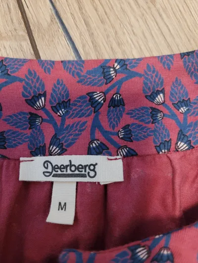Deerberg Damen Bluse Pink M Florales Muster Baumwolle Elasthan