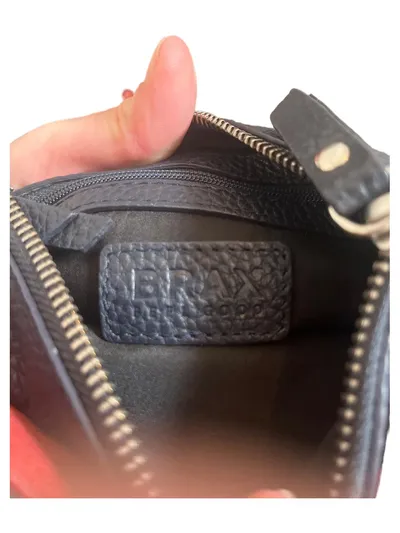 BRAX Feel Good Leder Umhängetasche Blau Dunkelblau Crossbody Tasche Damen