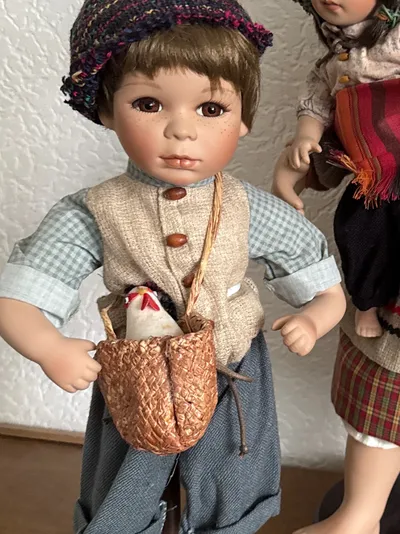 WENZ Porzellanpuppen Familie Baby Künstlerpuppe Limited Edition 1997 Mehrfarbig