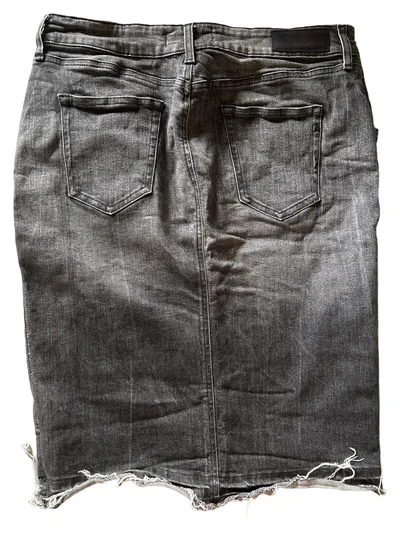 REPLAY Damen Jeansrock Gr. W-33 Grau Midirock Casual
