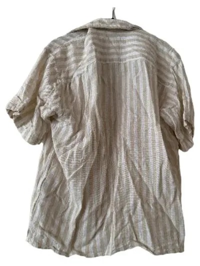 Jack & Jones Herren Freizeithemd Kurzarm Gestreift Beige Gr. S