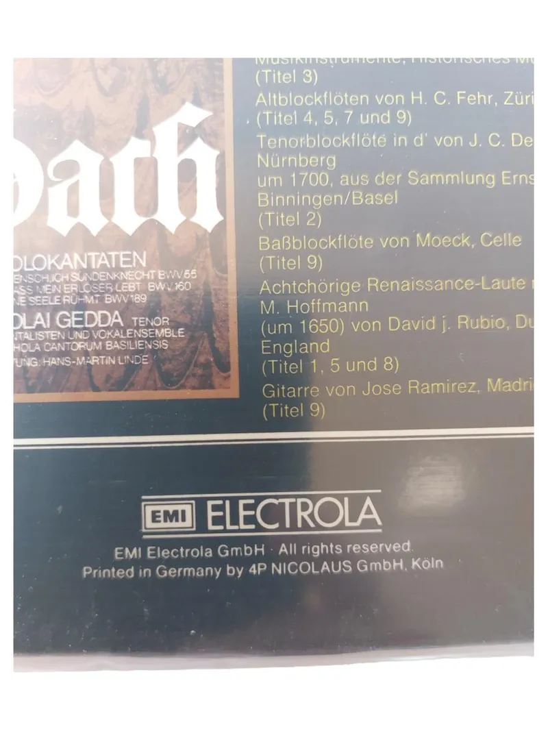 EMI Electrola Hans-Martin Linde Blockflötenmusik LP Vinyl Klassik 2