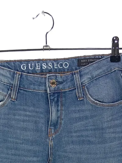 GUESS Damen Jeans Straight Leg Blau Gr. 36 Casual