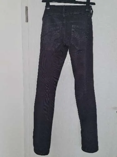 TRF Damen Skinny Jeans Grau Gr. 36/S Stretch Hose Low Waist