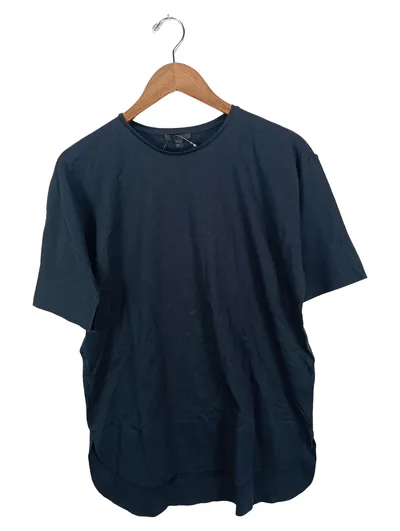 COS Damen T-Shirt Basic Blau Gr. 34/XS Baumwolle