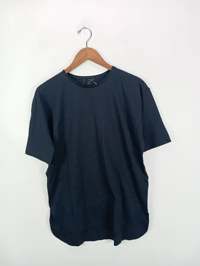 COS Damen T-Shirt Basic Blau Gr. 34/XS Baumwolle