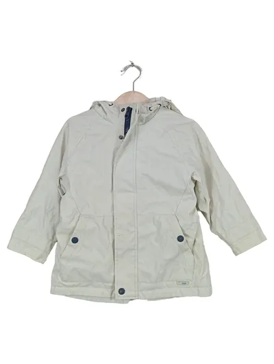 ZARA Kinder Regenjacke Kapuze Beige Gr. 98 Übergangsjacke