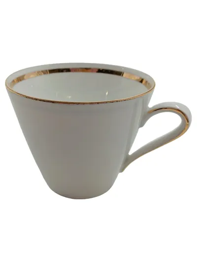 Bavaria Kaffeetasse Porzellan Weiß Goldrand Klassisch Elegant