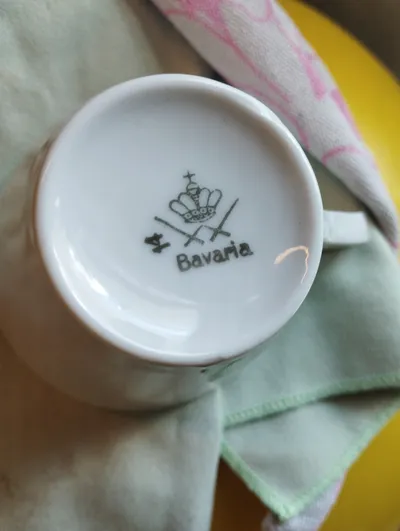 Bavaria Kaffeetasse Porzellan Weiß Goldrand Klassisch Elegant