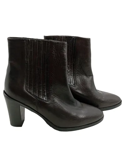 Pasito a Pasito Damen Stiefeletten Leder Braun Chelsea Boots Gr. 39