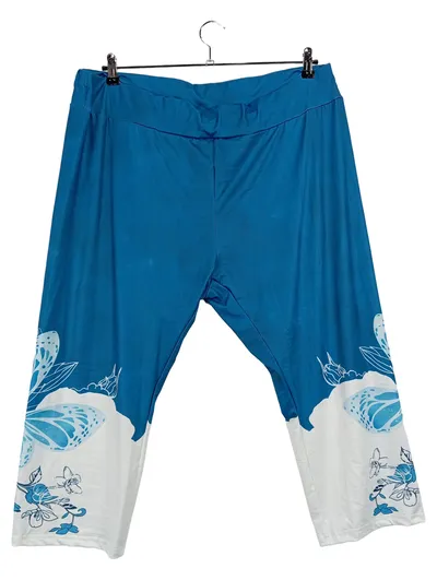 EMERY ROSE Damen Pyjama Set Schmetterling Blumen Gr. 50 Blau Weiß